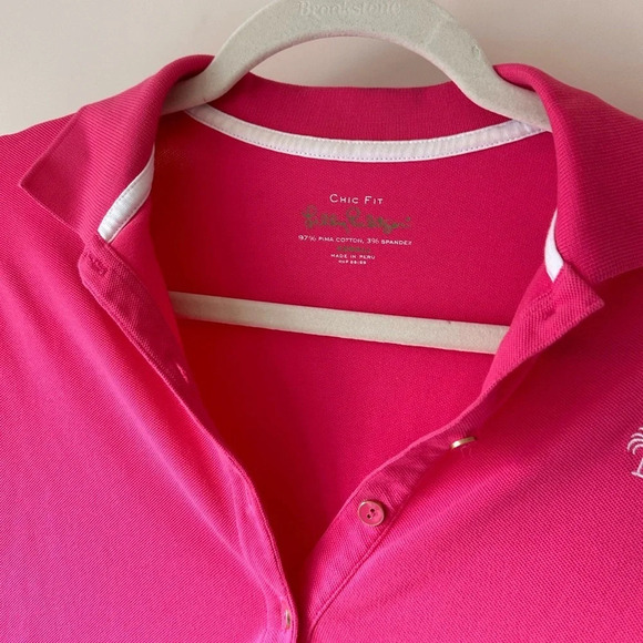 Lilly Pulitzer Pink Polo with Palm Tree - Size XS - Picture 5 of 16